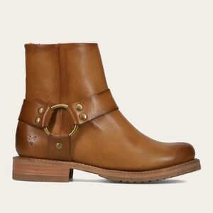 NEW Women FRYE Veronica Flex Harness caramel leather edgy boho boots  size 10M